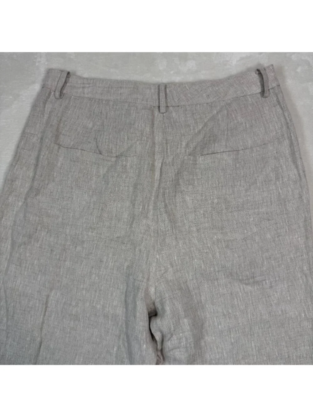 Reformation Tan 100% Linen Pants 10 Casual Beachy High Rise Wide Leg Straight